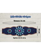 Kék-türkiz virágos