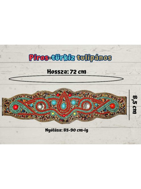 Piros-türkiz tulipános